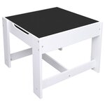 vidaXL Table pour enfants avec 2 chaises Blanc MDF