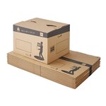 Pack and Move - Lot 10 cartons déménagement automatique - 60 x 50 x 40 cm - Poignées renforcées