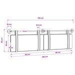 vidaXL Tête de lit suspendue Marron foncé Tissu