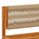 vidaXL Ensemble de canapés de jardin 3 pièces avec coussins  bois d'acacia et corde