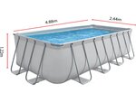 Piscine tubulaire rectangulaire "Milo" - 4.88 x 2.44 x 1.22 m - Sans filtration