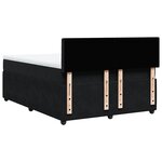 vidaXL Sommier à lattes de lit et matelas Noir 160x200 cm Velours