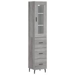 vidaXL Buffet haut Sonoma gris 34 5x34x180 cm Bois d'ingénierie