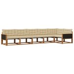vidaXL Ensemble de canapés d'extérieur 6 pc Naturel et Beige