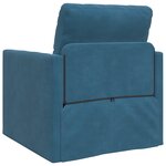 vidaXL Canapé Lit 2-en-1 Bleu 74x77x81 cm Velours