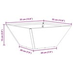 vidaXL Cache-pot de jardin 5 Pièces Rouillé 35 x 35 x 15 cm