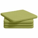 vidaXL Coussins de siège 4 Pièces Vert clair 40 x 40 x 3 cm tissu