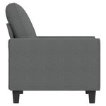 vidaXL Fauteuil Gris foncé 60 cm Tissu