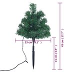 vidaXL Arbres d'allée de Noël 6 Pièces avec LED multicolores 45 cm PVC