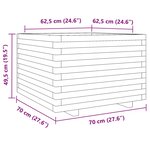 vidaXL Jardinière 70x70x49 5 cm bois massif douglas