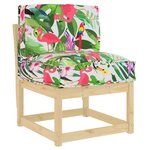 vidaXL Coussin pour dossier de palette Multicolore 50 x 40 x 12 cm