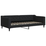 vidaXL Lit de jour avec gigogne sans matelas noir 90x200 cm