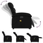 vidaXL Fauteuil inclinable de massage électrique noir similicuir