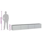 vidaXL Lit surélevé de jardin 320x40x45 cm Acier galvanisé Argenté