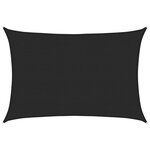 vidaXL Voile d'ombrage 160 g/m² Noir 5x6 m PEHD