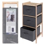 H&S Collection Armoire de rangement avec 3 boîtes de rangement Gris foncé