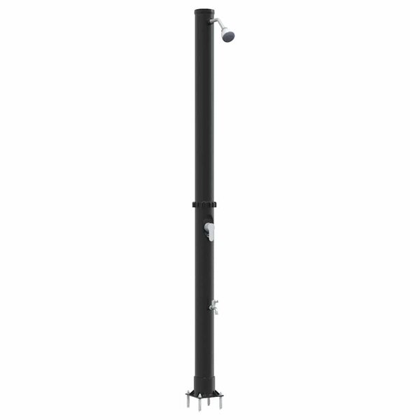 vidaXL Douche solaire extérieure Noir 217 cm PVC  aluminium
