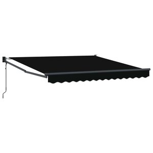 vidaXL Auvent rétractable Noir 300 x 250 x 165 cm Polyester et métal
