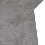 vidaXL Dalles de plancher PVC autoadhésif 5 21 m² 2 mm gris béton