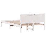 vidaXL Cadre de lit en pin blanc Blanc Pin massif 120 x 190 cm Durable