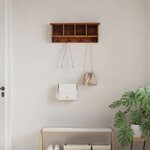vidaXL Cintre Marron 70 x 11 x 27 cm Bois de Mahogany Massif