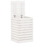 vidaXL Panier à linge blanc 44x44x66 cm bois massif de pin