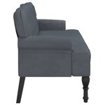 vidaXL Banc avec dossier gris foncé 119 5x64 5x75 cm velours