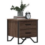 vidaXL Table de chevet chêne marron 40x41x40 cm bois d’ingénierie
