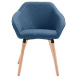 vidaXL Chaises à manger lot de 4 bleu tissu