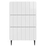 vidaXL Cabinet de chevet avec tiroir Blanc brillant 43 x 41 x 68 cm