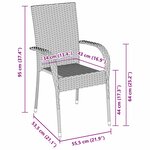 vidaXL Ensemble de salle à manger pour jardin 7 Pièces Marron