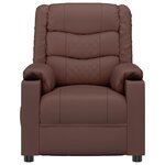 vidaXL Fauteuil inclinable Marron Similicuir