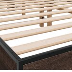 vidaXL Cadre de lit sans matelas chêne marron 150x200 cm