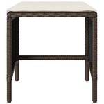 vidaXL Salon de jardin 4 Pièces avec coussins marron résine tressée