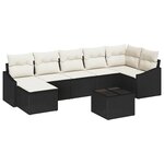 vidaXL Ensemble de salle à manger pour jardin 8 Pièces Marron et Crème
