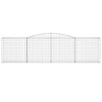 vidaXL Panier de gabions arqué 400x50x100/120 cm Fer galvanisé