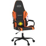 vidaXL Chaise de jeu de massage Noir et orange Similicuir