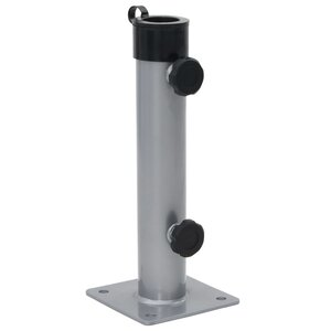 vidaXL Base de parasol pour mât Ø38/48 mm argenté acier