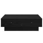 vidaXL Table Basse Bois Noir Bois d'ingénierie 90 x 90 x 28 cm