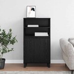 vidaXL Haut Armoire Noir 60 x 36 x 110 cm Bois d'ingénierie