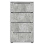 vidaXL Armoires de rangement 2 Pièces Gris béton 60 x 48 x 105 cm