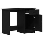 vidaXL Bureau avec porte Chêne noir 100 x 50 x 76 cm Bois d'ingénierie