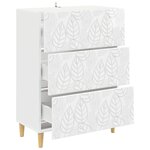 vidaXL Armoire à tiroirs Blanc brillant 66 x 34 5 x 90 cm