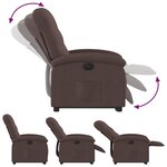vidaXL Fauteuil inclinable électrique marron foncé tissu