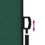 vidaXL Auvent latéral rétractable vert foncé 220x300 cm