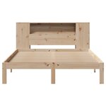 vidaXL Lit bibliothèque sans matelas 120x190 cm bois de pin massif