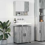 vidaXL Ensemble de mobilier de salle de bain 2 Pièces Sonoma gris