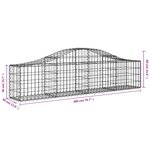 vidaXL Paniers à gabions arqués 18 Pièces 200x30x40/60 cm Fer galvanisé