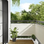 vidaXL Écran de balcon crème 75x700 cm 100  polyester oxford