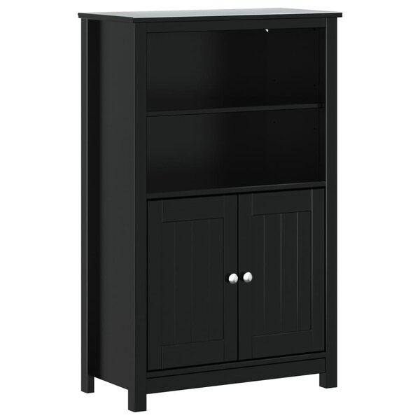 vidaXL Armoire de salle de bain BERG noir 69 5x34x110 cm pin massif